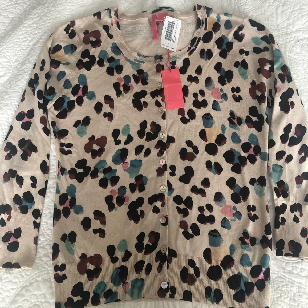 Animal print cardigan